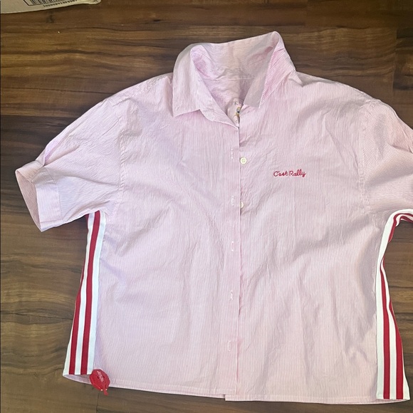 Rally Club Tops - New Rully Club Pink Short Sleeve Blouse by size M